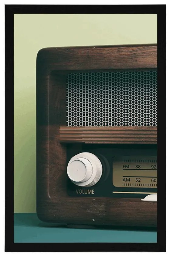 Plagát retro rádio - 20x30 silver