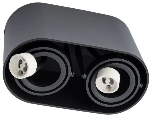 Bodové svietidlo SIROK 2xGU10/30W/230V čierna