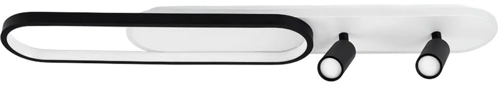 Toolight Toolight, LED stropné svietidlo s bodovými reflektormi 100cm, 45W, 4000K, APP1438-C, čierna-biela, OSW-00967