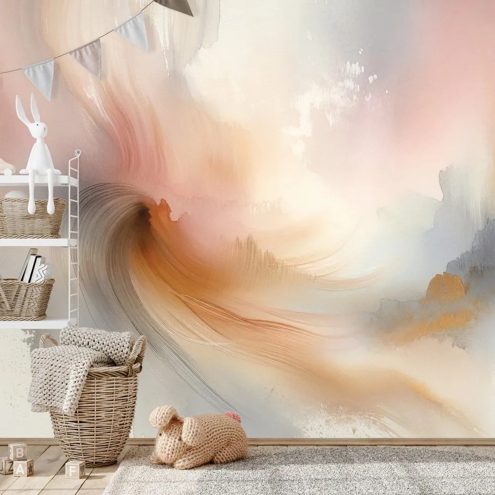 Fototapeta pastelové abstraktné akvarelové ťahy