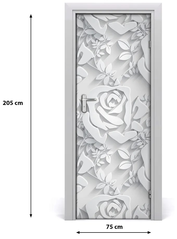 Samolepiace fototapety na dvere ruže 75x205 cm