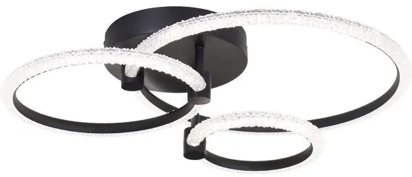 Brilliant - LED stmievateľné stropné svietidlo AYDIN LED/34W/230V čierne + diaľkové ovládanie