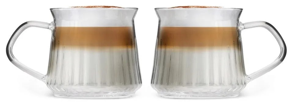 Dvojstenné hrnčeky na cappuccino v súprave 2 ks 320 ml Mia – Vialli Design