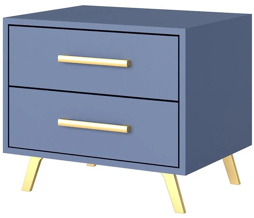 Nočný stolík Bali 2 vyblednutá modrá