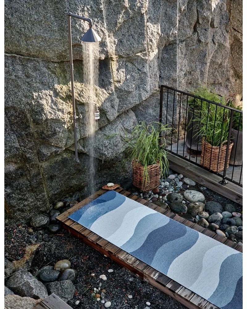 Modrý vnútorný a vonkajší koberec 70x100 cm Urvi Water – Pappelina