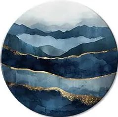 Okrúhle obrazy s akrylom Abstraktné oceány