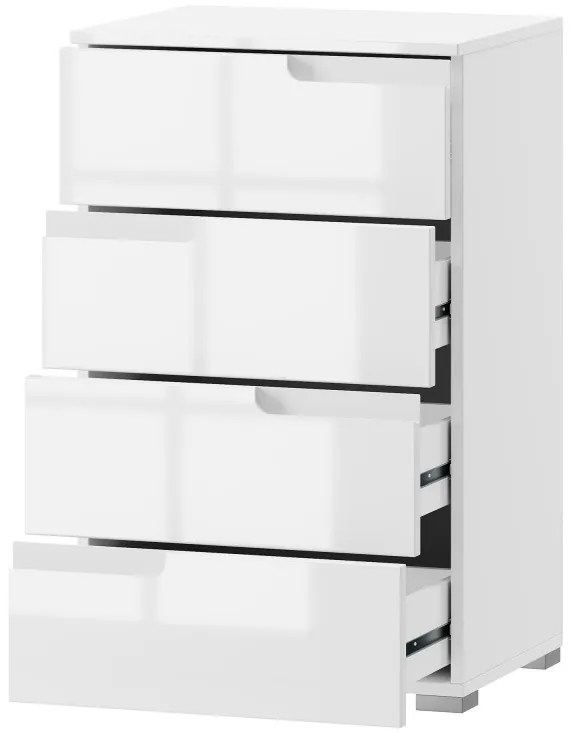 Komoda Selene 2 50 cm biela mat/lesk