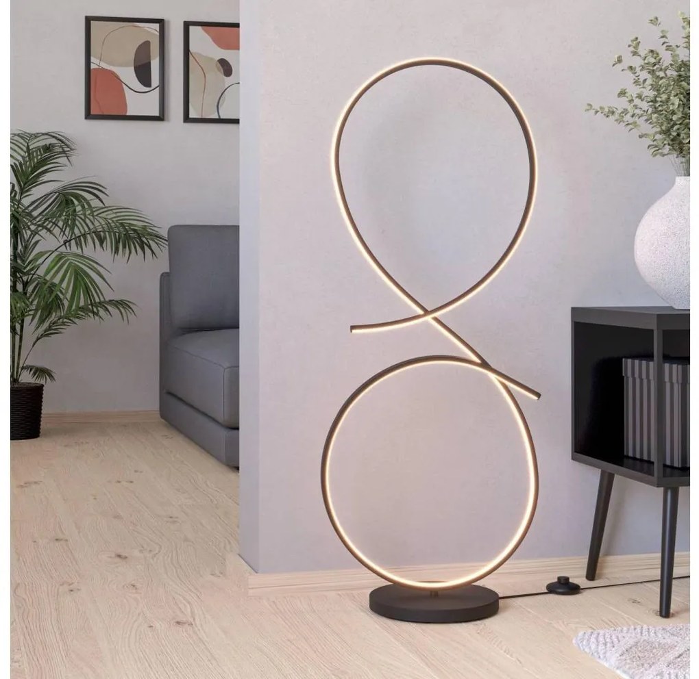 Eglo 901271 - LED Stojacia lampa SERPINS LED/20W/230V 3000K čierna