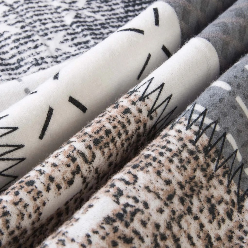 FLANELOVÉ OBLIEČKY FLANELOVE 180X200 CM, 2KS 70X80 CM VZOROVANÉ