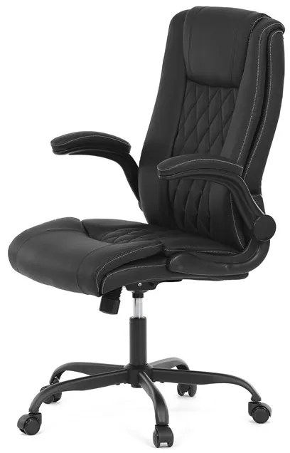 Autronic BONTEC Kancelárske kreslo, hojdací mechanizmus, čierna ekokoža, KA-Y344 BK Farba: Modrá