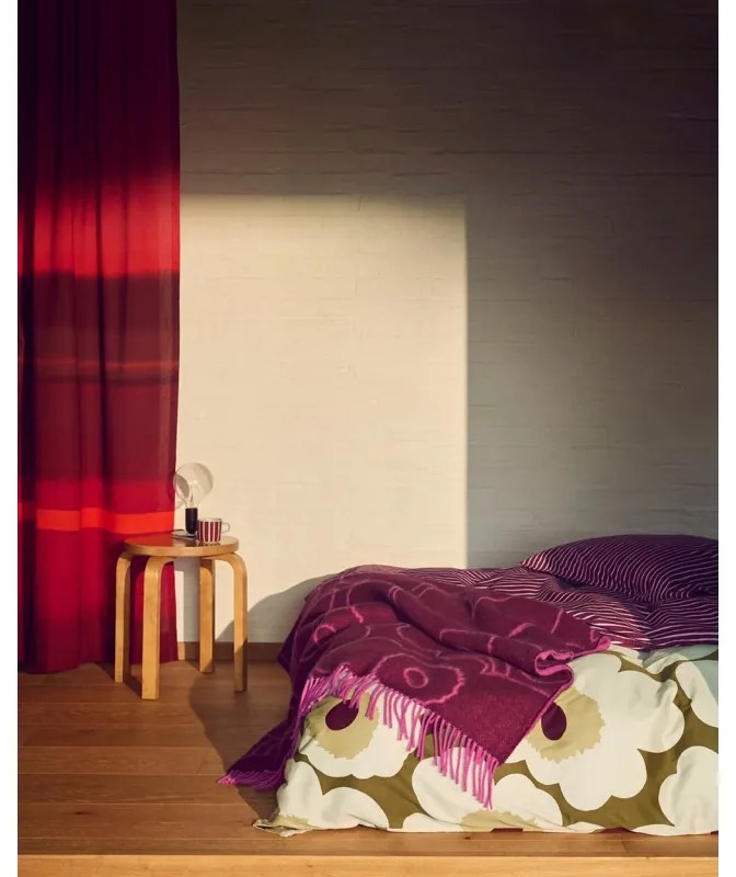 Vlnená deka Piirto Unikko 130x170, bordó-fuchsia