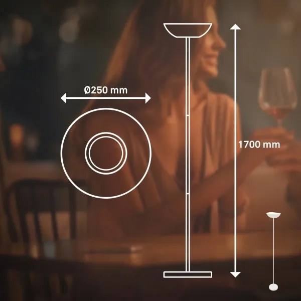 Briloner 1500016 - LED stmievateľná stojacia lampa ESTATE 8W/5V 4000 mAh biela