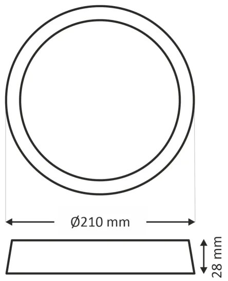 LED Stropné svietidlo LED/18W/230V 4200K pr. 21 cm biela