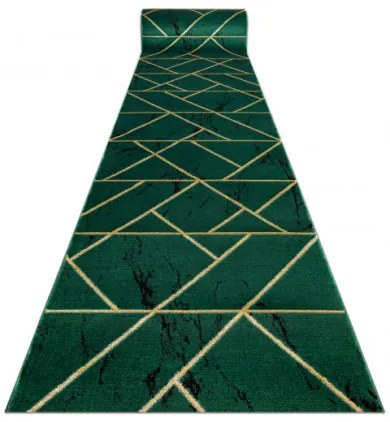 Behúň EMERALD exkluzívny 1012 glamour, marmur, geometrický zelený / zlatý - Výpredaj
