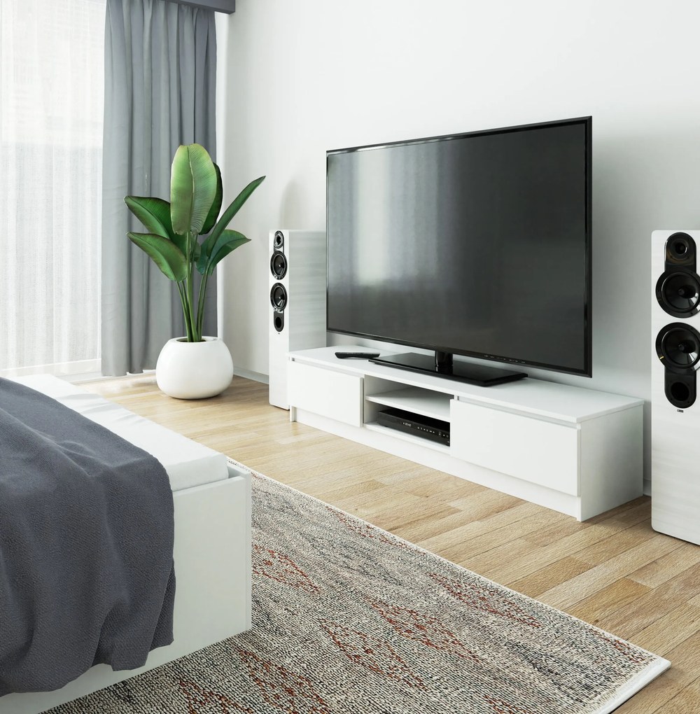 TV stolík Katalina (biela). Akcia -22%. Vlastná spoľahlivá doprava až k Vám domov. 1069079