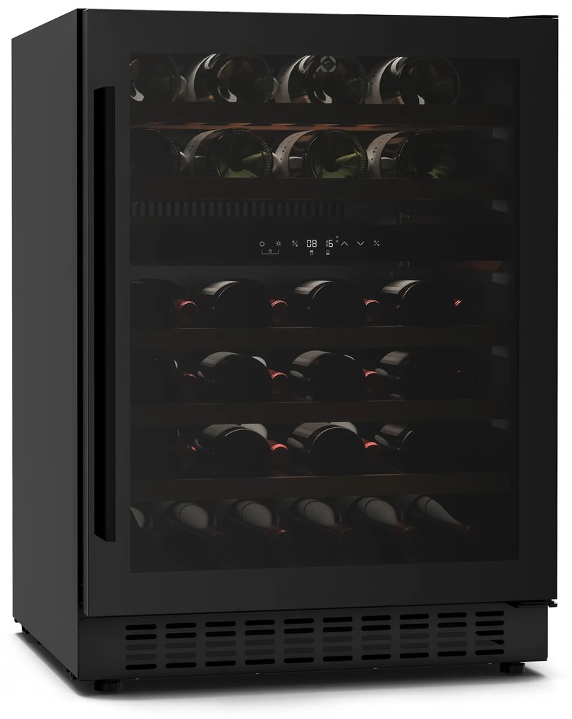Klarstein Velaire podpultová chladnička na víno, moderná, elegantná, UV ochrana, Dvojzónová, 46 fliaš