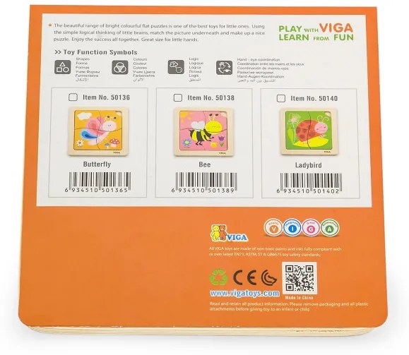 Puzzle na podložke Viga 50136 motýľ
