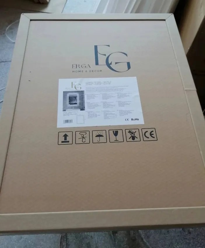 Erga Harper, LED zrkadlo 60x80cm, 2185 lm, 6500K, predné/zadné osvetlenie, ERG-V01-113-6080-00