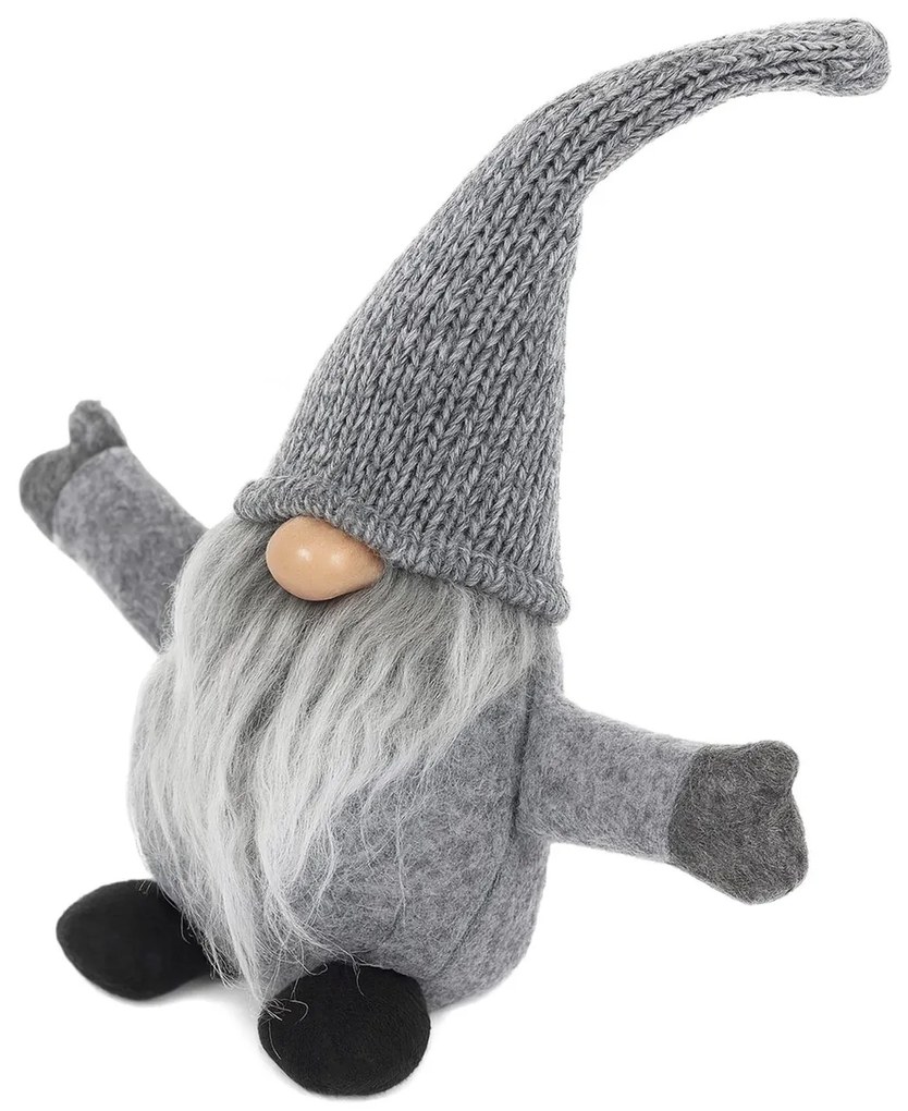Vánoční skřítek ELF 045 - 35 cm šedý