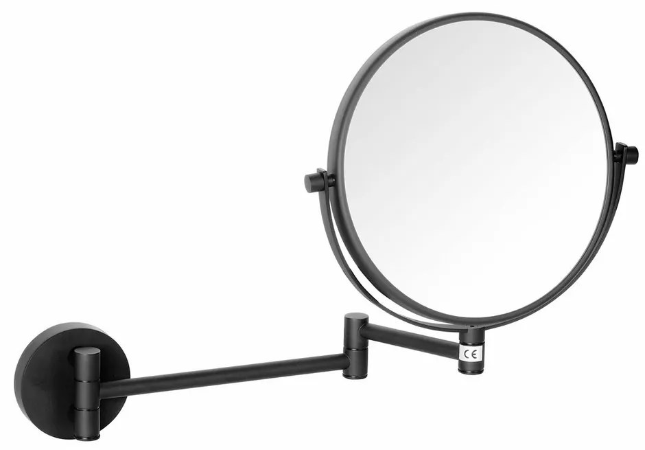 SAPHO XB001 X-Round black závesné kozmetické zrkadlo pr. 19 cm, čierna