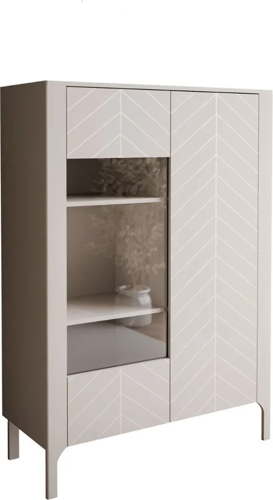 DVOJDVEROVÁ PRESKLENÁ VITRÍNA SALOME KAŠMÍR 103 cm