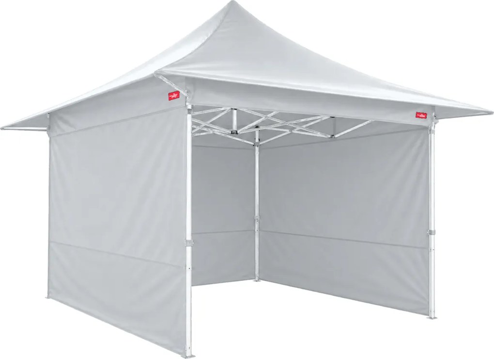 Oceľový rýchlorozkladací stan 3x3 so strieškou, Biela
