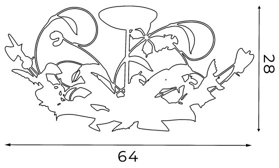 Prisadený luster SUMMER 3xE14/60W/230V