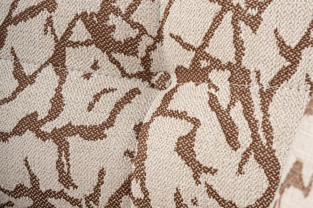 Třímístná pohovka Cady 235 cm béžová se vzorem