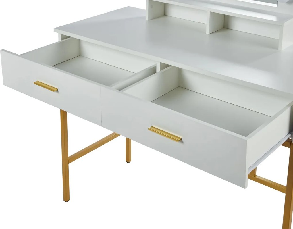 Dekorstudio Elegantný toaletný stolík s LED osvetlením LUMIERE GOLD