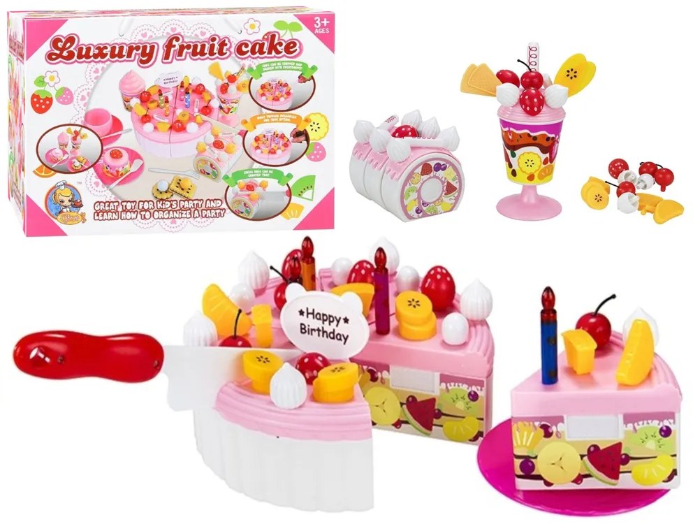 Lean Toys Súprava narodeninovej torty s príslušenstvom