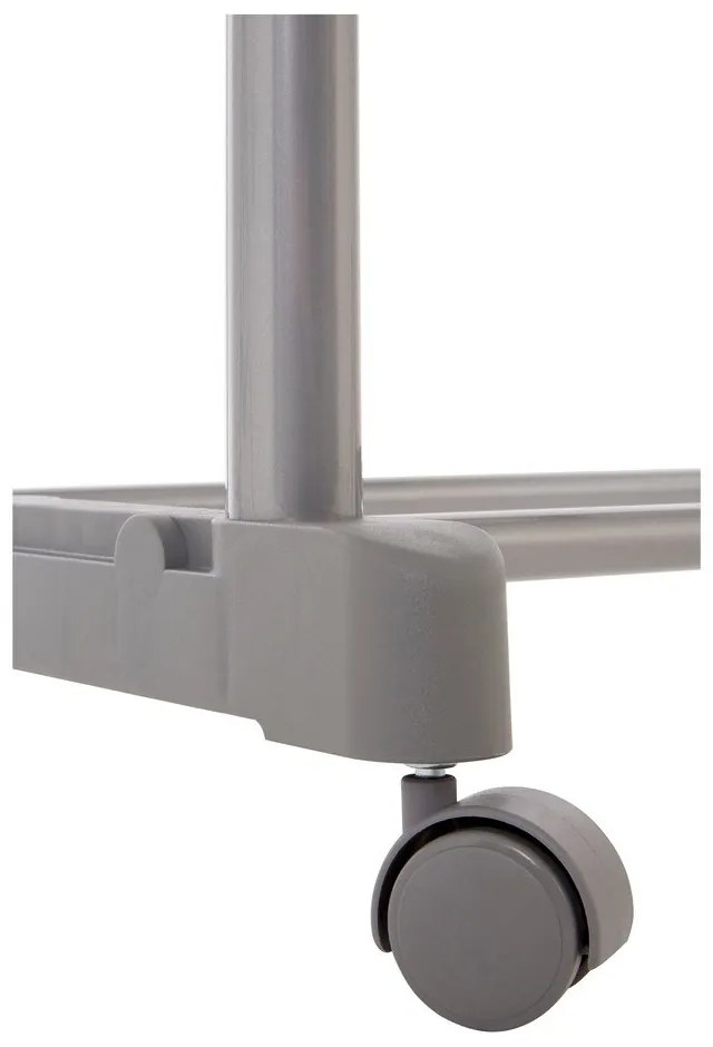 Kovový teleskopický/pojazdný stojan na oblečenie v striebornej farbe – Premier Housewares