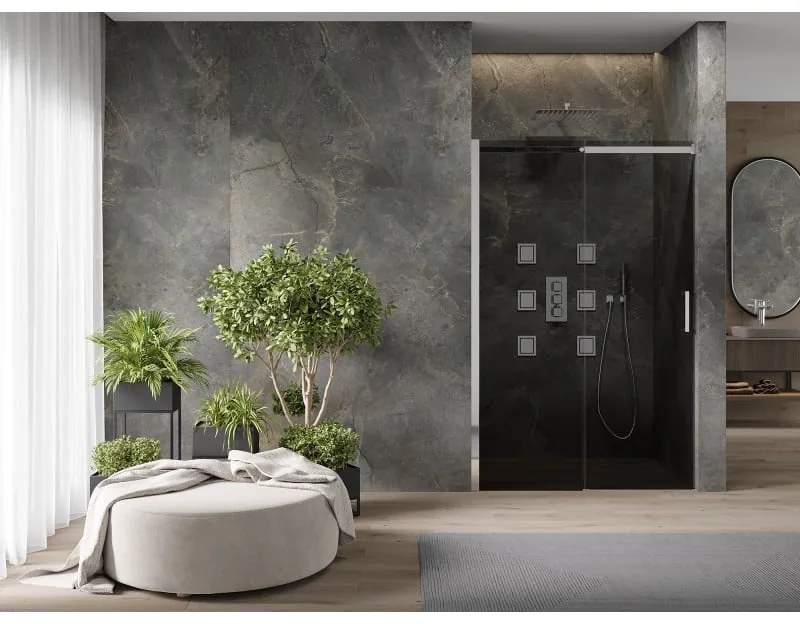 Mexen OMEGA posuvné sprchové dvere do otvoru 120 cm, šedé, 825-120-000-01-40