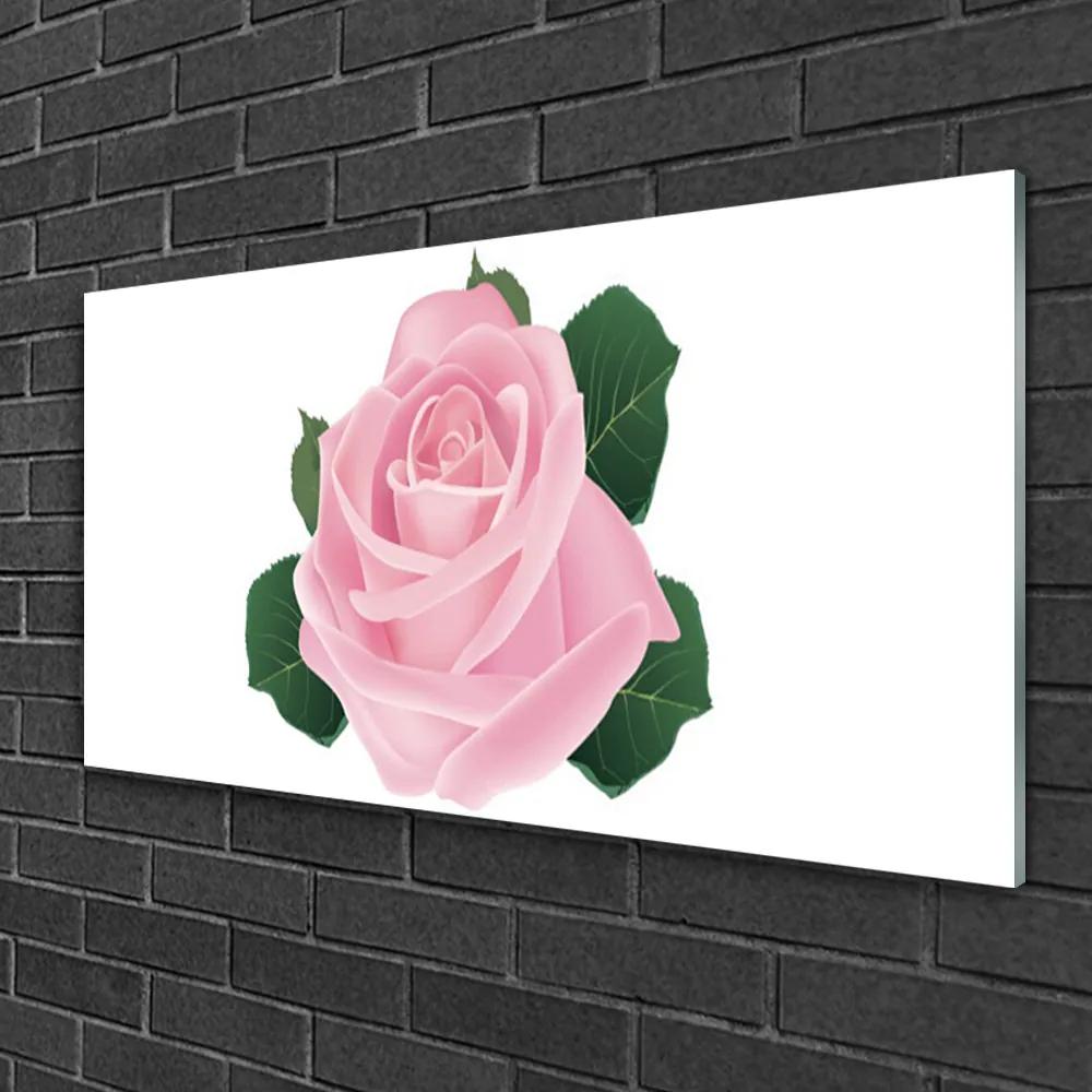 Obraz na skle Ruže kvet rastlina 140x70 cm