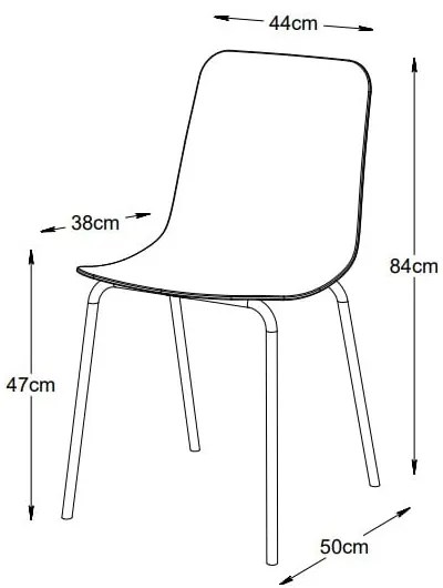 Tyrkysovomodrá plastová jedálenská stolička Whitby – Unique Furniture