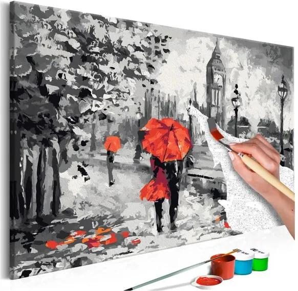 DIY set na tvorbu vlastného obrazu na plátne Artgeist London, 60 × 40 cm