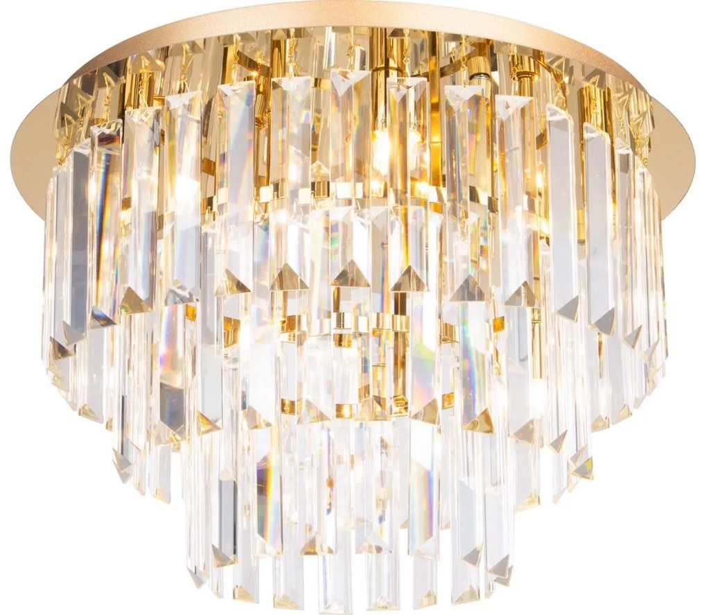 MAXLIGHT C0205 - Stropné svietidlo MONACO 9xG9/40W/230V pr. 42 cm zlatá