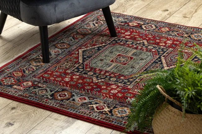 Koberec KESHAN, strapce 7275/53588 bordový / zelený