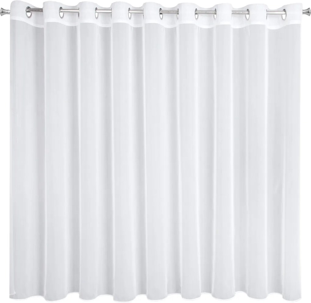 ZÁCLONA NA KRÚŽKOCH MIREA 350X150 CM BIELA