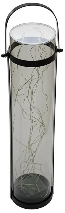 Solárna lampa LANTERN GREY 46 cm sivá