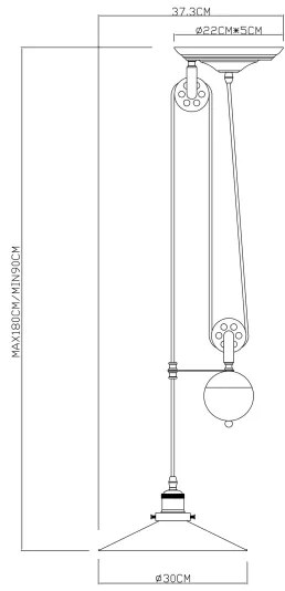 Globo 15053 - Luster LENIUS 1xE27/60W/230V