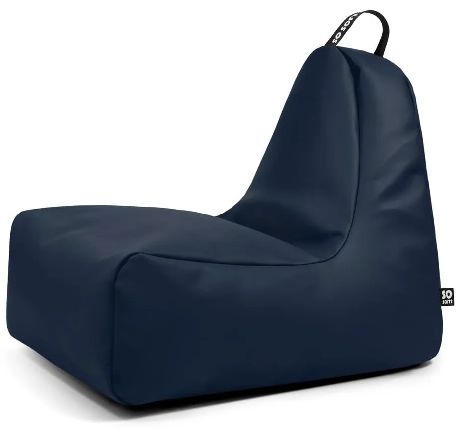 Tmavomodrý sedací vak z imitácie kože Chill L – So Soft?