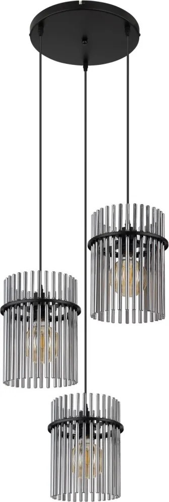 Závesné stropné osvetlenie Gorley 47 cm, sklenené tyčinky