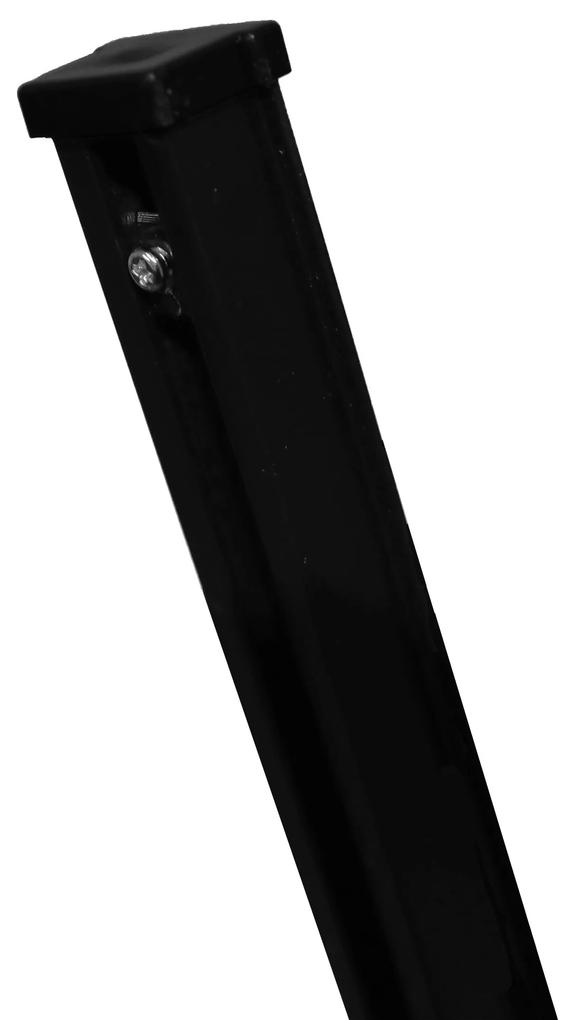 Dekorstudio Stropná hliníková koľajnica SMART čierna - dvojradová Dĺžka: 140cm, Typ príslušenstva: Čierny bežec + francúzsky háčik