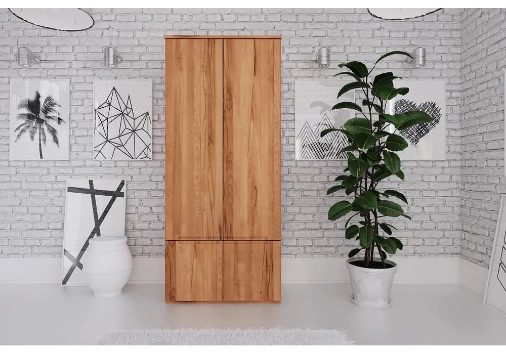 Šatníková skriňa z bukového dreva 90x206 cm Vento 2 - The Beds