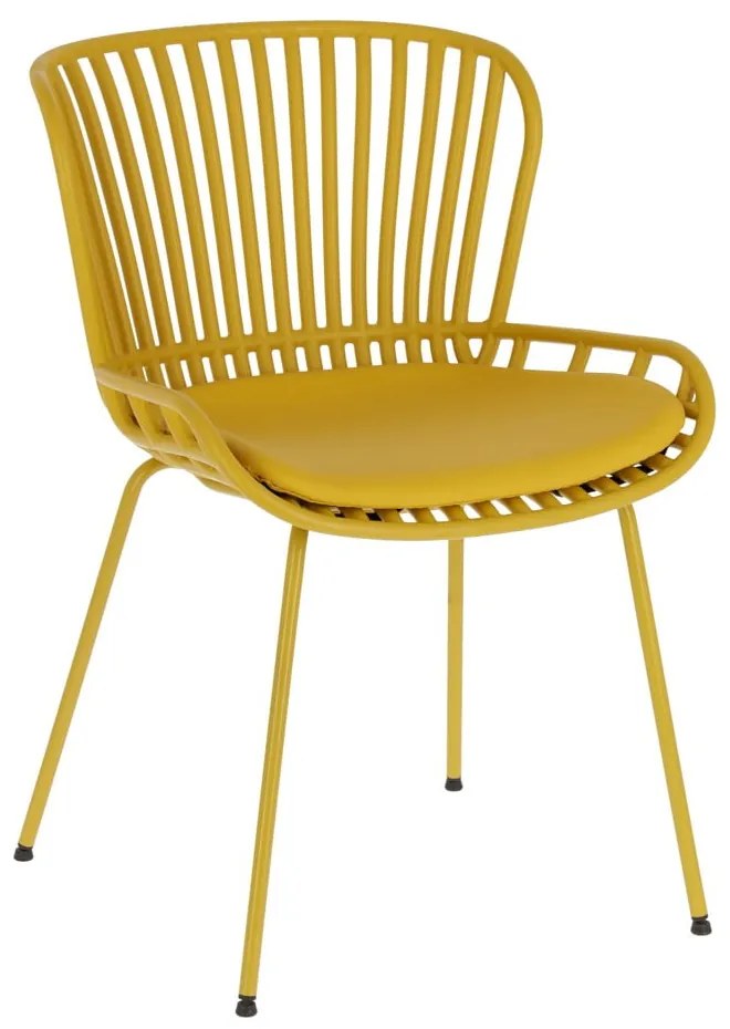 Horčicovožltá záhradná stolička s oceľovou konštrukciou La Forma Surpik