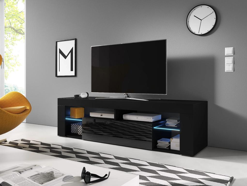 WIP TV stolík EVEREST 160 Farba: čierna / čierny lesk