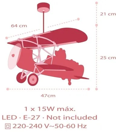 Dalber 54572 - Detský luster LITTLE TEDDY 1xE27/15W/230V
