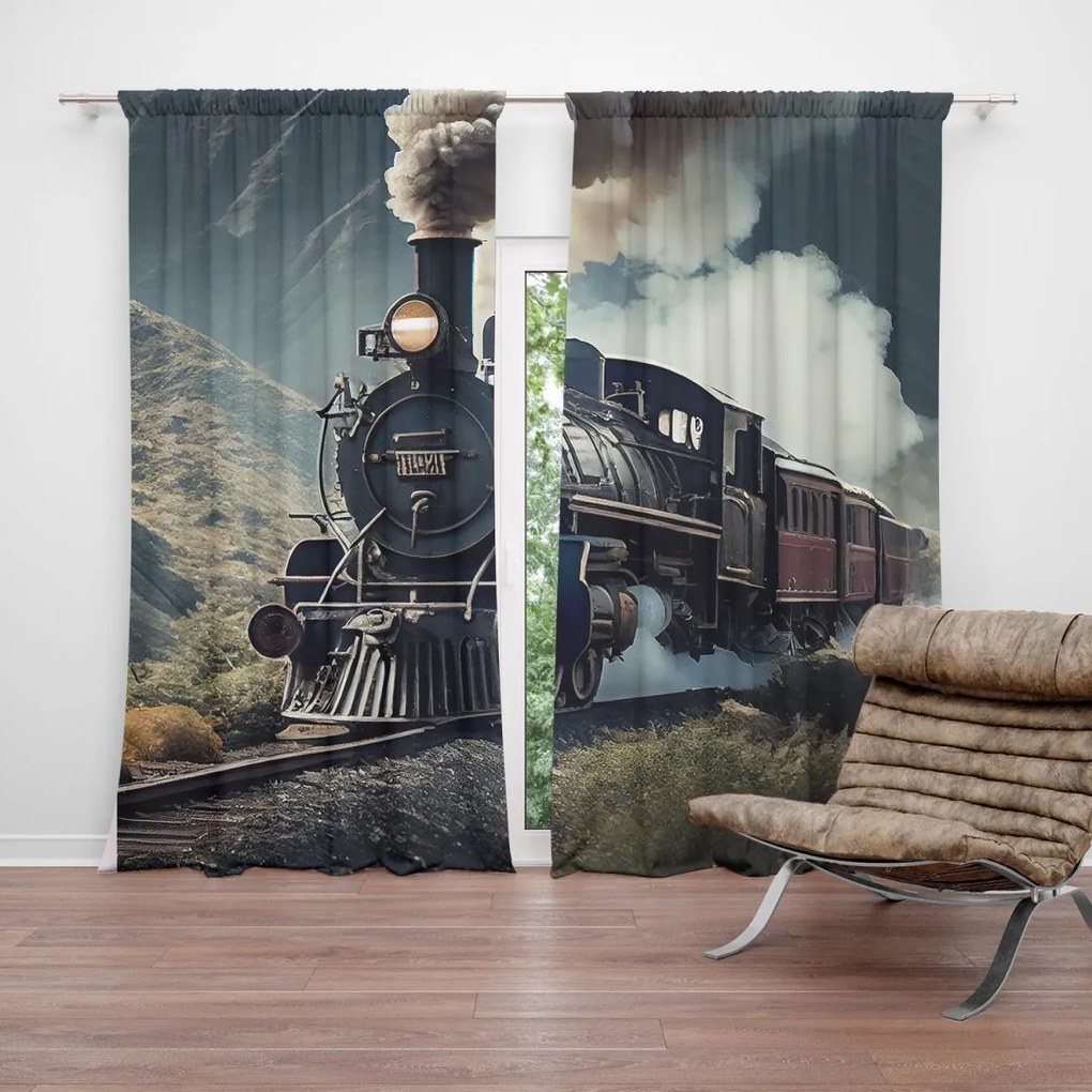 Sablio Záves Parná lokomotíva v horách: 2ks 140x250cm