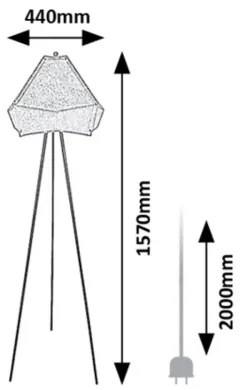 Rabalux 74000 - Stojacia lampa LOMIRO 1xE27/40W/230V
