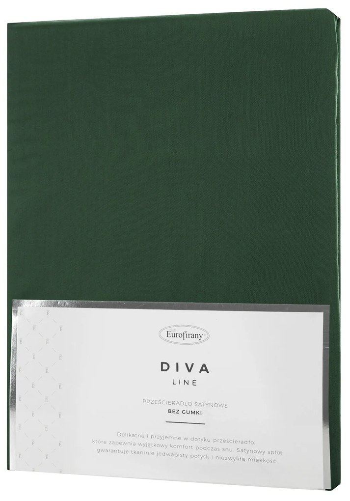 SATÉNOVÉ PRESTIERADLO DINA 160X210 CM TMAVOZELENÁ